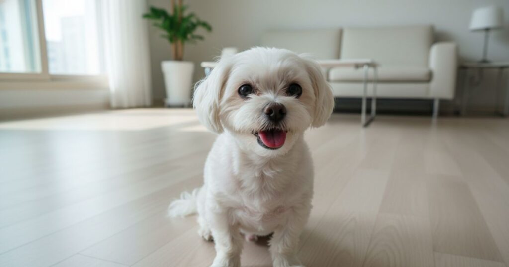 강아지 입냄새 이유 건강 신호일까 5가지 원인 생활 데이터 분석 2 입을 살짝 벌리고 있는 강아지 모습으로 입냄새 행동 신호를 보여주는 장면