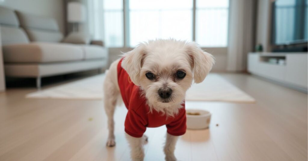 한국 가정 환경에서 반려견의 행동 변화를 관찰할 수 있는 모습